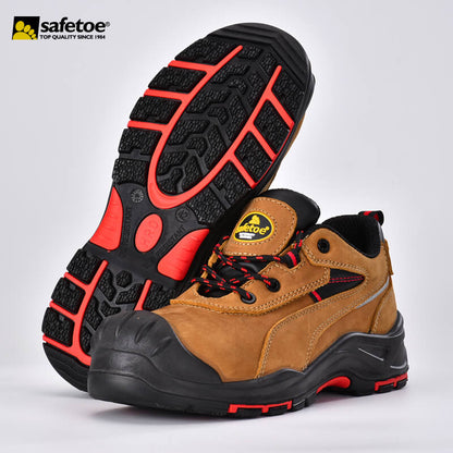 Safetoe Nubuck Leather Safety Shoes With Overcap