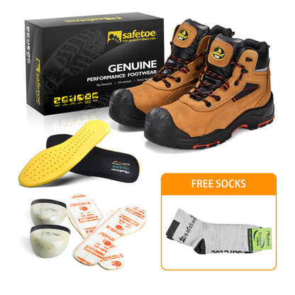 Safetoe Composite Toe Work Boots With Overcap