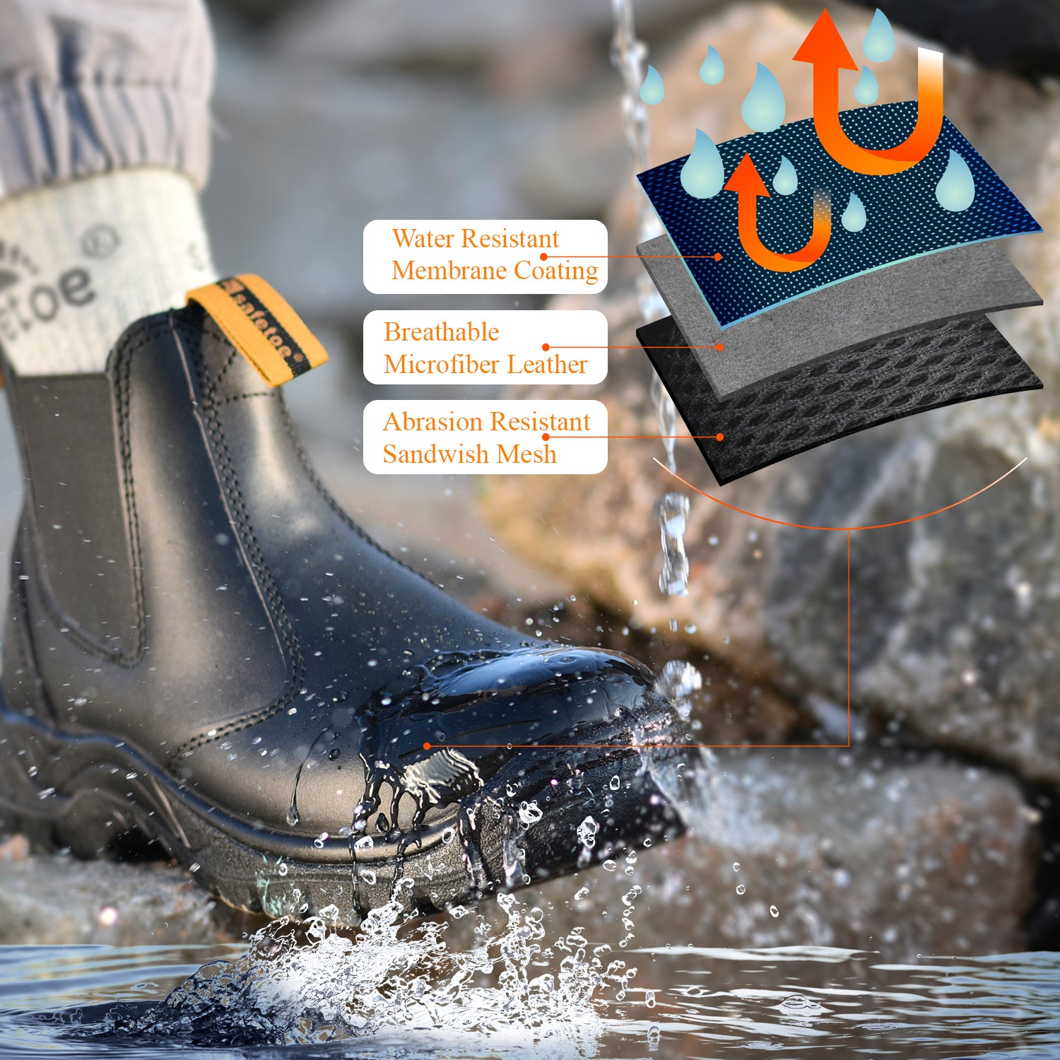 Steel toe water resistant hot sale boots